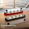2 Pieces 5-Terminal Busbar Heat Resistant Power Distribution Block Compact