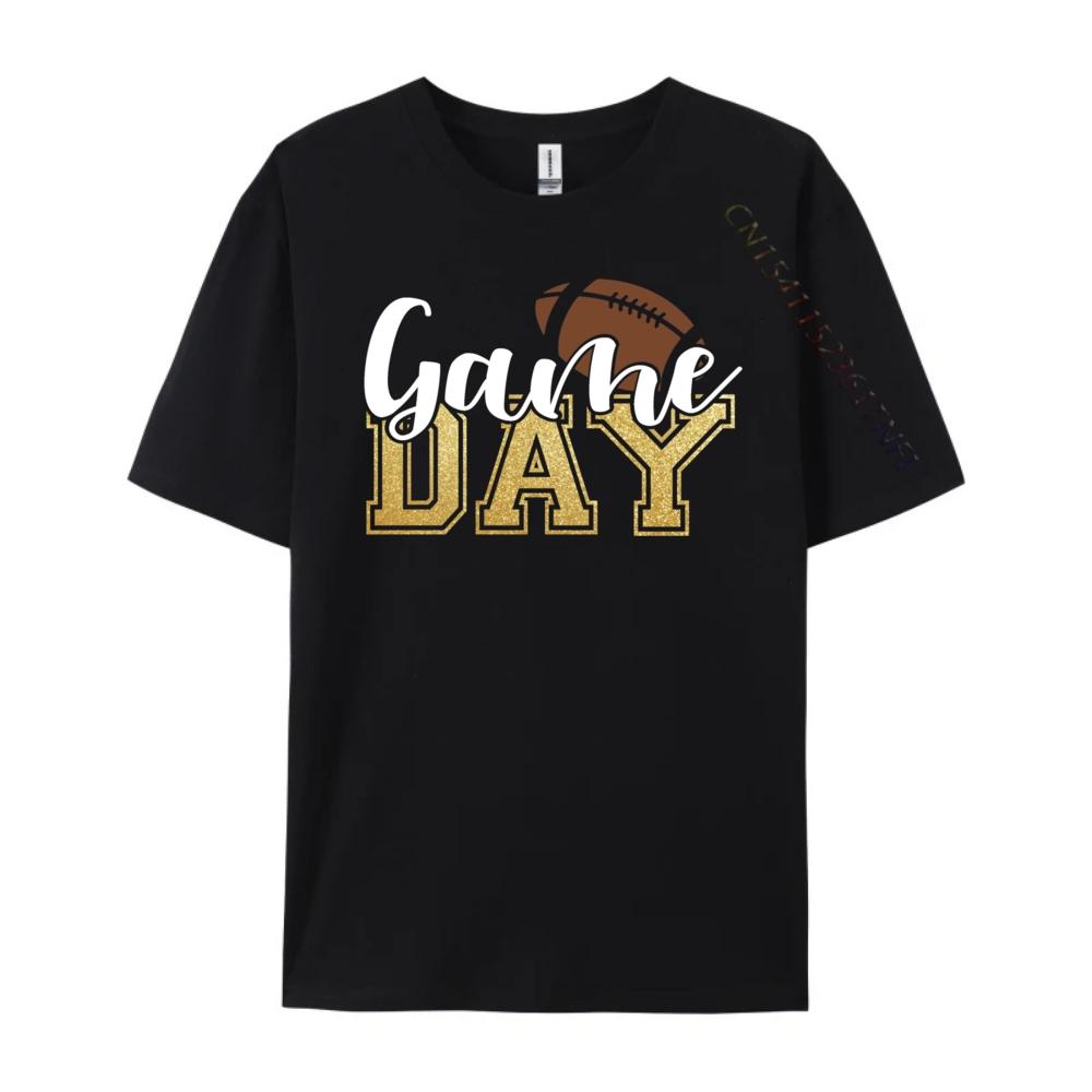 Football Game Day White T Shirt Men Christmas Tshirt Graphic Tee Original Mens TShirts Creative Classic