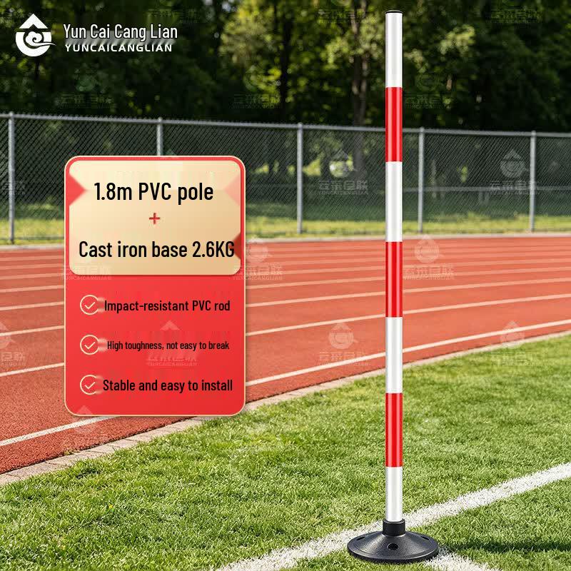 1.8m PVC Marker Pole with Cast Iron Base