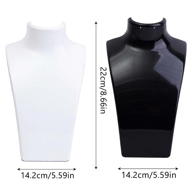 Acrylic Neck Form Jewelry Display Stand Figure Model Organizer Holder Multicolor Mannequin Props Storage Rack for Necklace Ring
