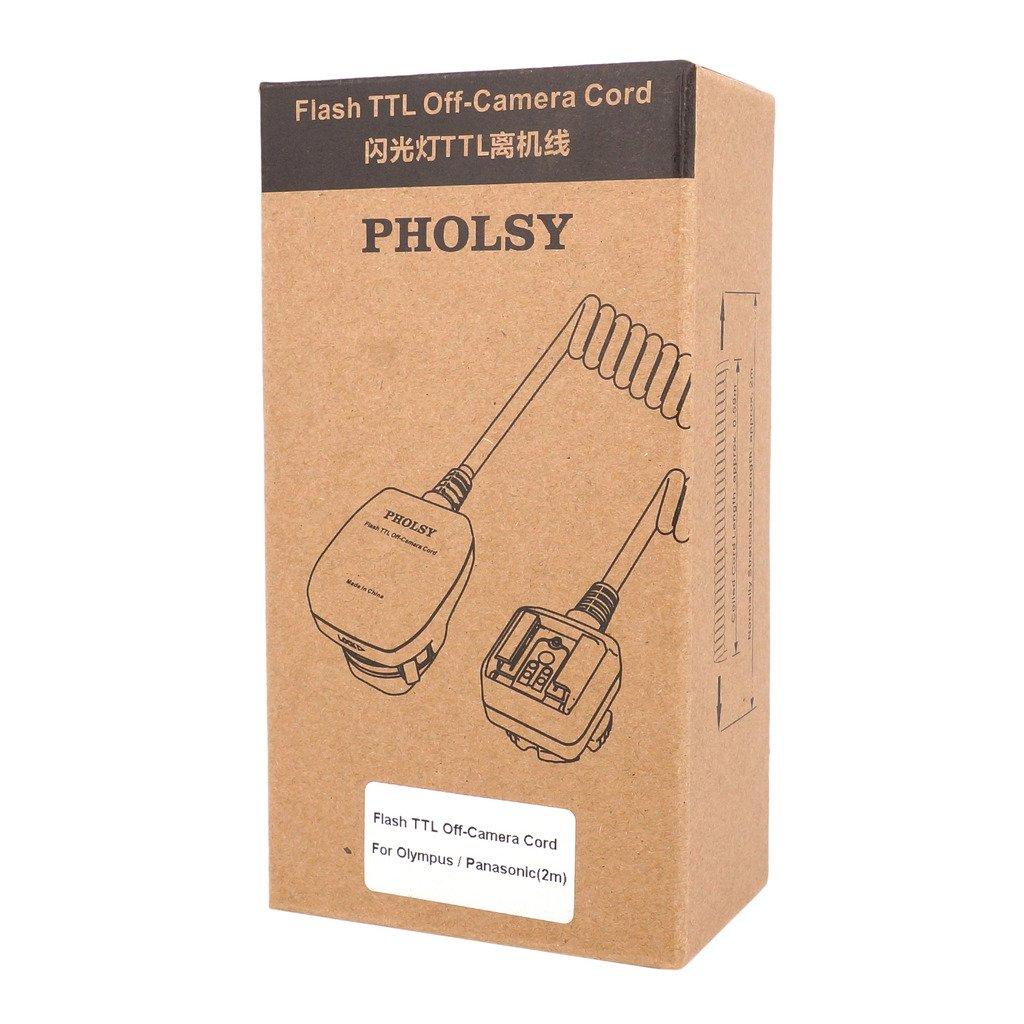 PHOLSY Shoe Cord TTL Flash Control Cord Panasonic and m Off-Camera (for Olympus) 2.0