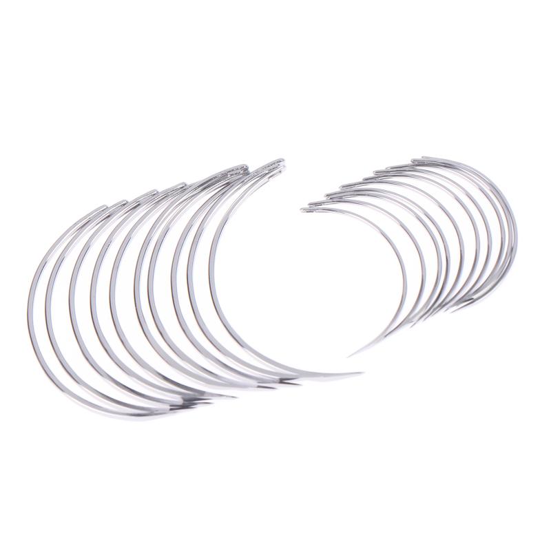 6/10Pcs Suture Surgical Tool Durable Metal 1/2 Corner Medical Needle Double Eyelid Medical Science Diy Accessories