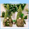 Unique Knitted Succulent Faceless Doll Ornament Charming Greenery Display Piece