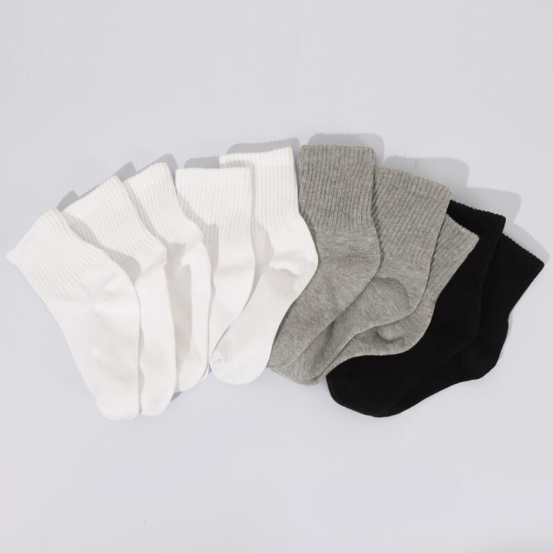 10-Pair Set of Basic Mid-Calf Socks for Kids