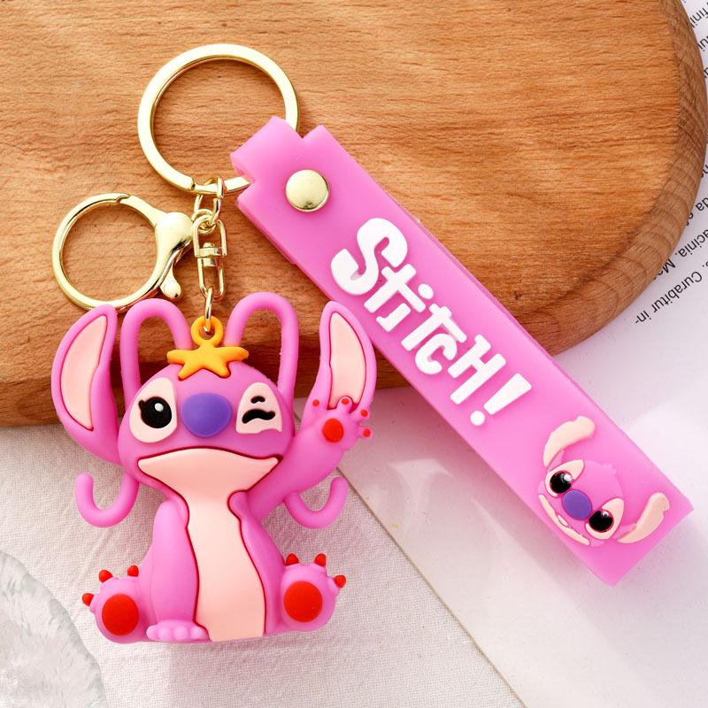 Creative 3D Cartoon Stitch PVC Keychain Pendant Ornament
