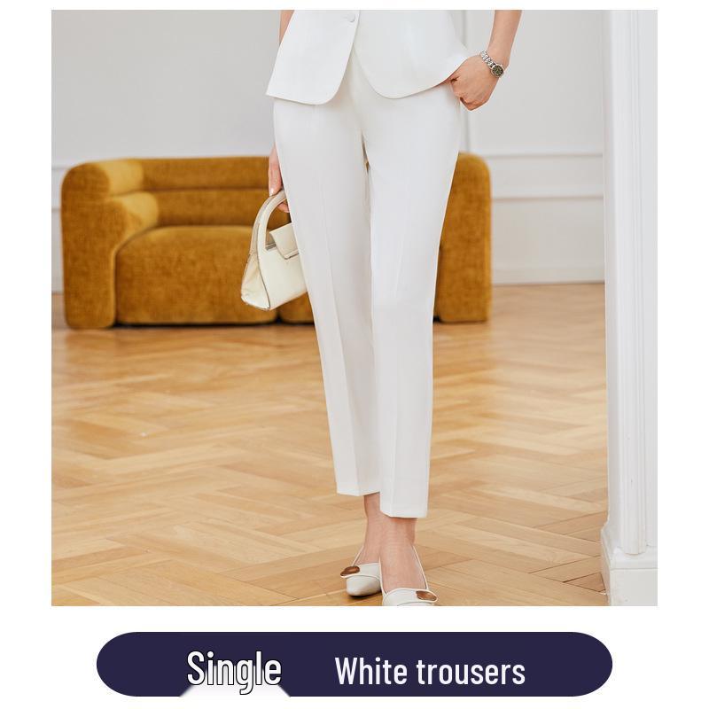 Women's Summer Short-Sleeved Suit Skirt Set - Professional Beautician and Salon Reception Workwear