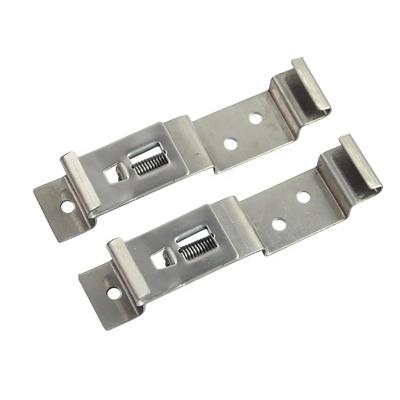 2PCS Rectangular Car License Plate Spring Loaded Stainless Steel Bracket Cars Frame Holder Clamps Trailer Number Plate Clips