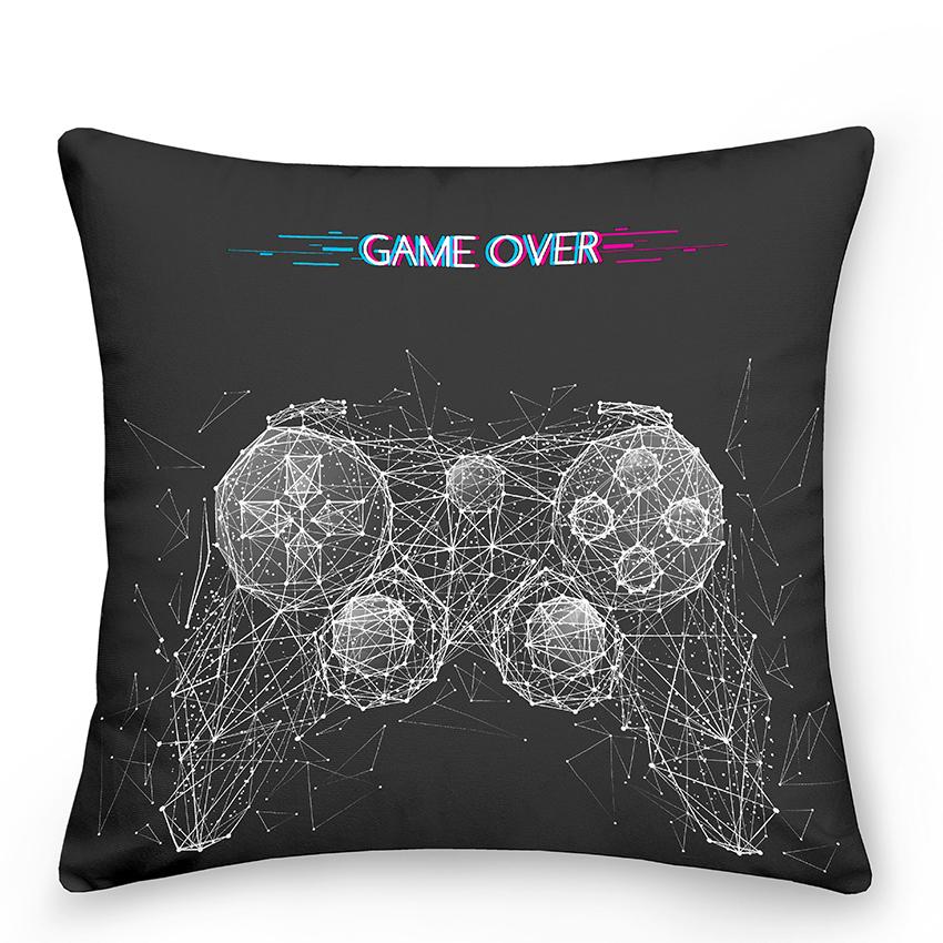 Boy Gamer Print Pillowcase Bedroom Decor Video Game Cushion Cover Home Gamepad  Gift