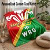 Wales Rugby Custom Flannel Throw Blanket Print Your Name Text Soft Warm Blanket Holiday Present