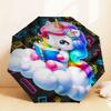 1pc Unicorn Cloud Pattern Umbrella Design Automatic Opening and Closing Umbrella, High-quality Travel Umbrella,  c1128030