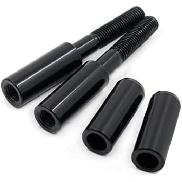 

AfterMokit Replacement Mirror Risers Height Extension Steel Adapters for Harley Davidson 1994 and Up Rear View Side Mirror Mount Extenders UNF 5/16 чёрный