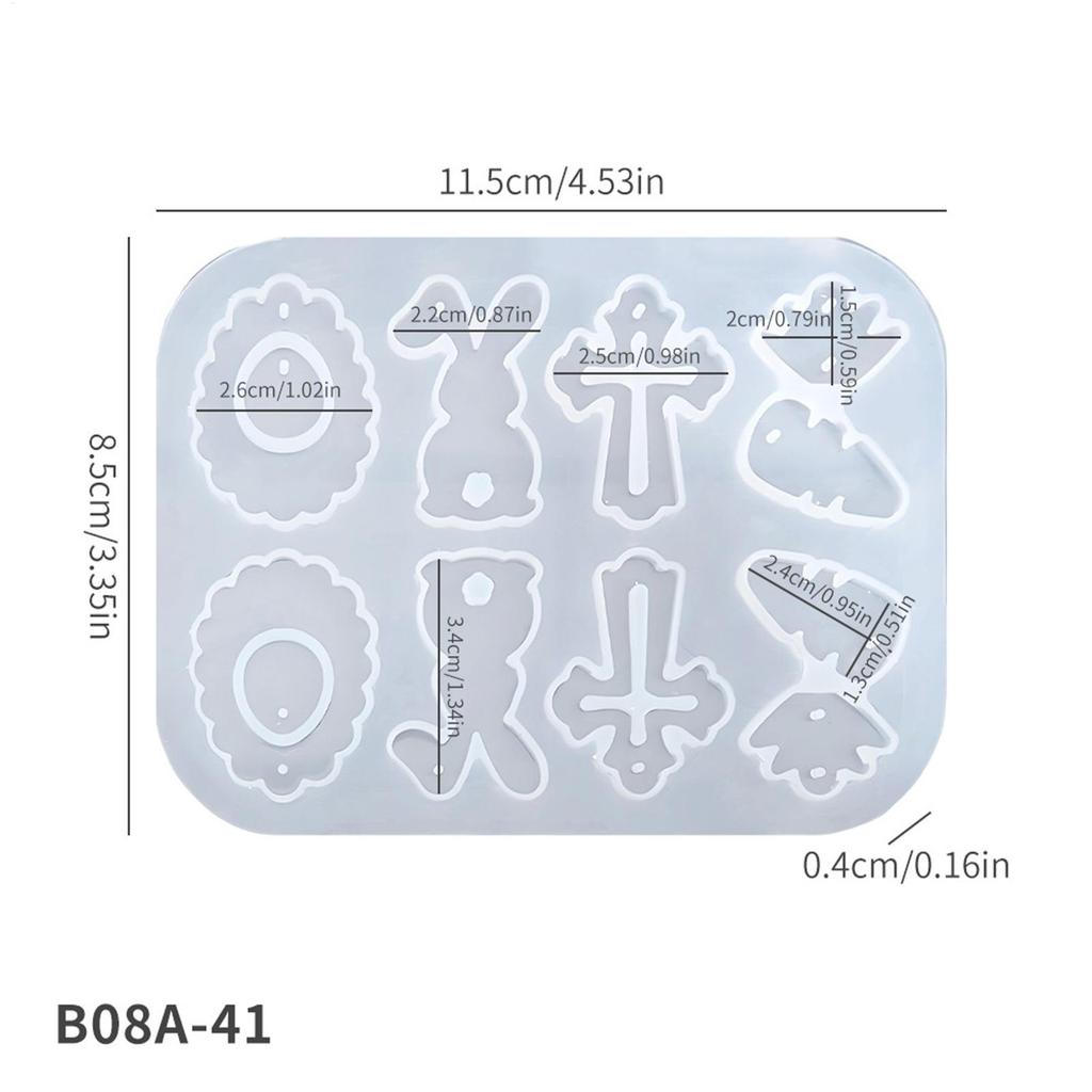 DIY Easter Jewelry Molds Butterfly Flower Rabbit Egg Design Crafting Earring Molds for Family Women Girls Holiday Gift