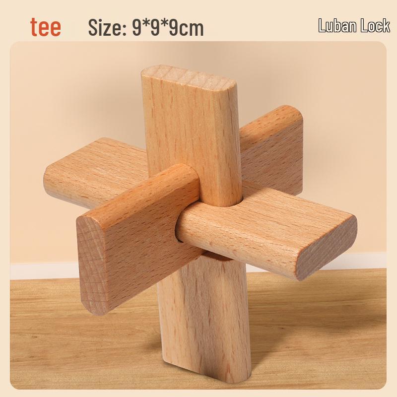 

Набор замков Кунмина и Лубаня: Деревянная головоломка из 9 частей, идеальный подарок для студента, развивающий практический интеллект.