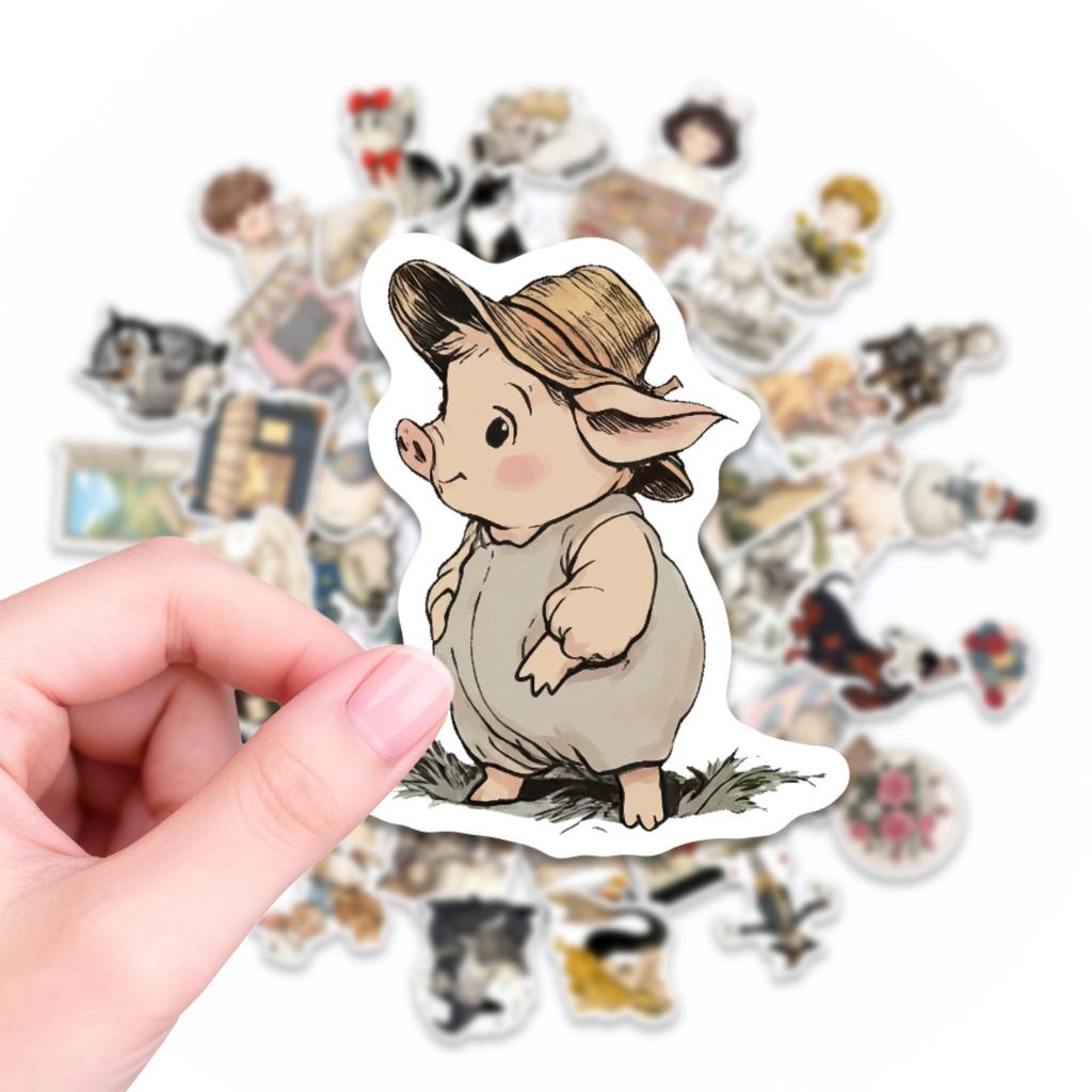 56 Cute Cartoon Stickers Fairy Tale World Decorative Stickers Creative Stationery Stickers Refrigerator Luggage Stickers