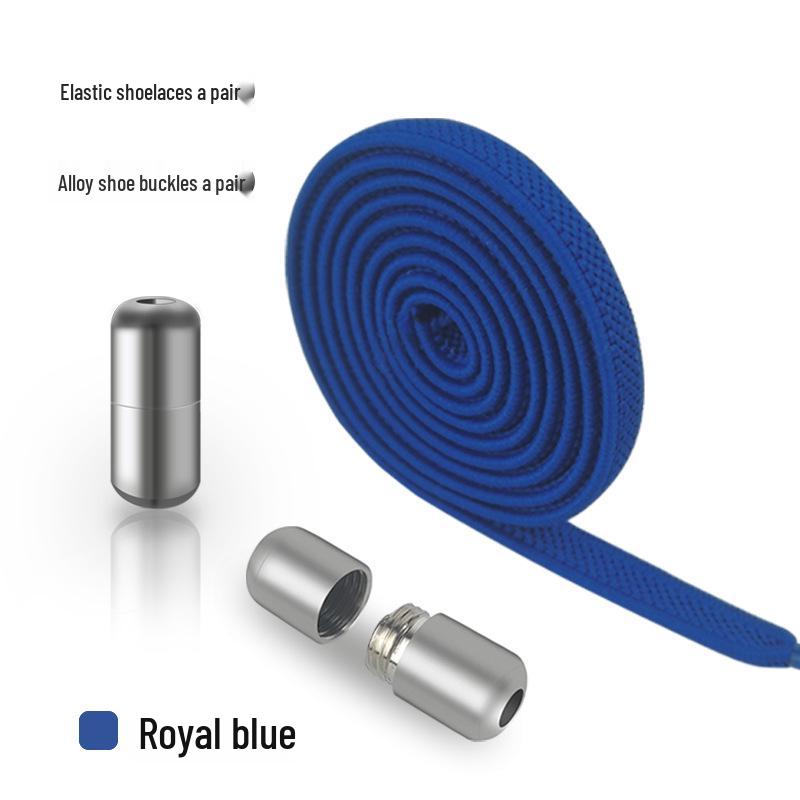 

Elastic No-Tie Shoelaces for Kids with Easy Buckle 100 cm королевский синий
