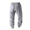 Men Pure Color Sport Trousers Elastic Waist Draw Rope Jogger Sweatpants