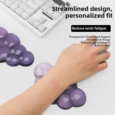 Transparent Keyboard Wrist Rest Cloud Shape Wrist Pad Portable Silicone Wrist Support Office