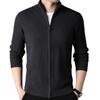 Men's 100% Pure Wool Stand-Collar Cardigan
