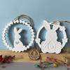 Easters Themed Silicone Craft Mould Designs for Rabbits Charm Easy to Clean and Reusable for Crafting