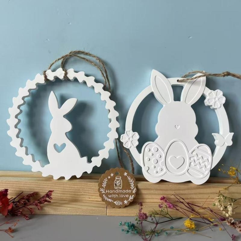 Easters Themed Silicone Craft Mould Designs for Rabbits Charm Easy to Clean and Reusable for Crafting