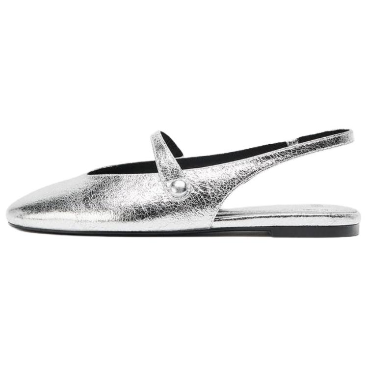 Zara Модные повседневные балетки женские туфли серебристые 3501610808 35 4265₽