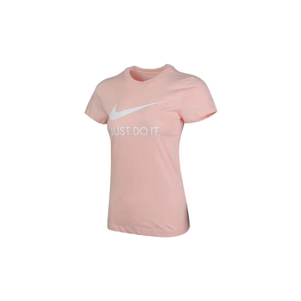 Nike Sportswear Just Do It Slim Short Sleeve T-Shirt Women Tops Washed-Coral CI1384-664
