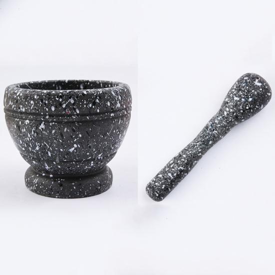 Garlic Masher Bowl Mashing Household Crushing Jar Mortar Pestle Kitchen Gadget