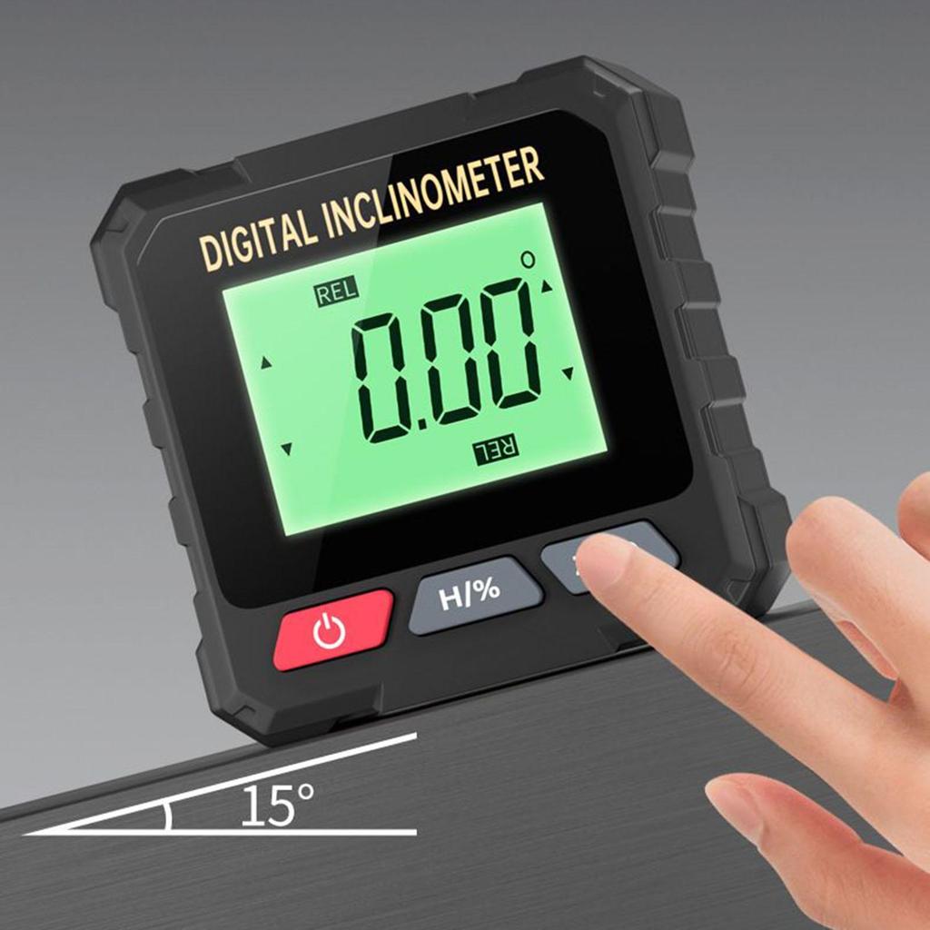 Digital Inclinometer 4-Side Measuring Tool With Backlight Magnetic Angle Gauge For Woodworking Golf Home Renovation Door