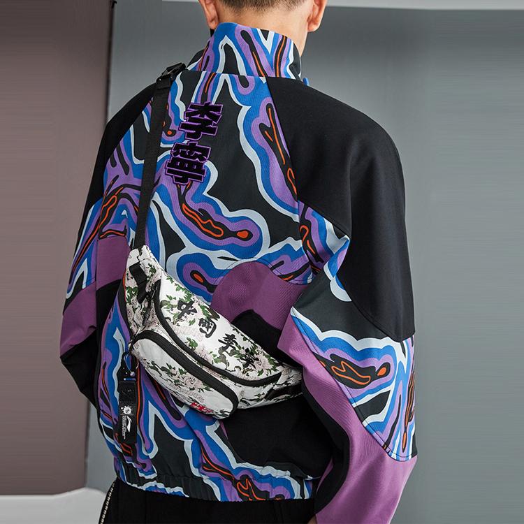 Li Ning Sports Fashion Series Color Block Half Zip Stand Collar Loose Pullover Sweatshirt Men Sweatshirt Multicolor AWDR209-2