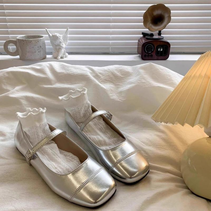 

Маленькие кожаные туфли для девочек Стильные детские туфли принцессы Туфли для выступлений на мягкой подошве 37 серебряный