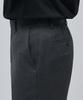 MUSINSA STANDARD Wool Blend Semi-Wide Hidden Elastic Waist Slacks [Medium Gray]