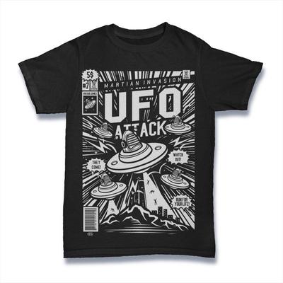 T-shirt Attacco UFO. T-shirt premium 100% cotone NUOVA