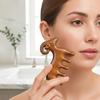 Sandalwood Goat Shaped Massage Comb Smooth Rounded Teeth Scalp Soothing For Daily Hair Care Home Relaxation