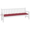 VidaXL Coussin de Banc de Jardin, Revêtement de Banc avec Jeux de Cordes, Coussin d'Extérieur Imperméable, Rouge Bordeaux 361649