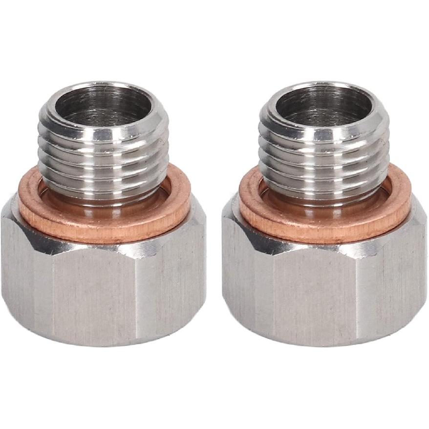 

2PCS M12x1.25 Female To 1/8 IN Npt Male Adapter, Metric Fitting Adapter, Metric Fitting Adapter, Aluminium Alloy for Automobiles, Gauge Sensor Thread