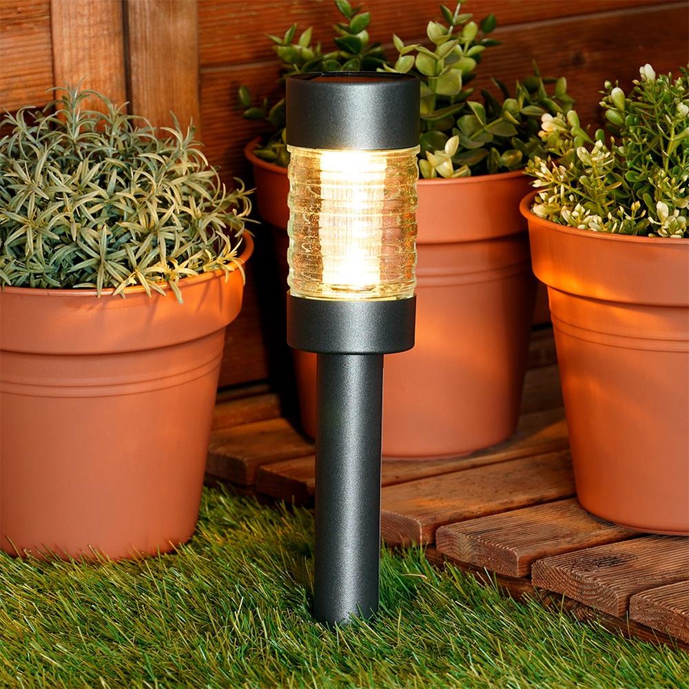 Lampe de Jardin Solaire, Lampe de Sol LED avec Capteur