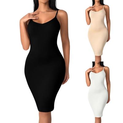 Women's Tight Sexy Solid Color Waist Lift Hip And Tummy Shaping Bodycon Dresses
