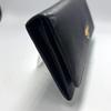Used PRADA Saffiano Leather Long Wallet Black Gold Hardware With Box and Card
