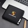PQMZ2 Car Logo Wallet Driver's Licence Insurance Card Holder For Cayenne Panamera Macan 911 Taycan Boxster Cayman 918 Pajun