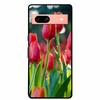 Per Google Pixel 7a 5G Custodia 6.1" Cover Fiori Bordo Nero Silicone TPU Morbida Cover Posteriore Per Google Pixel7a 2023 Custodia Telefono Fundas
