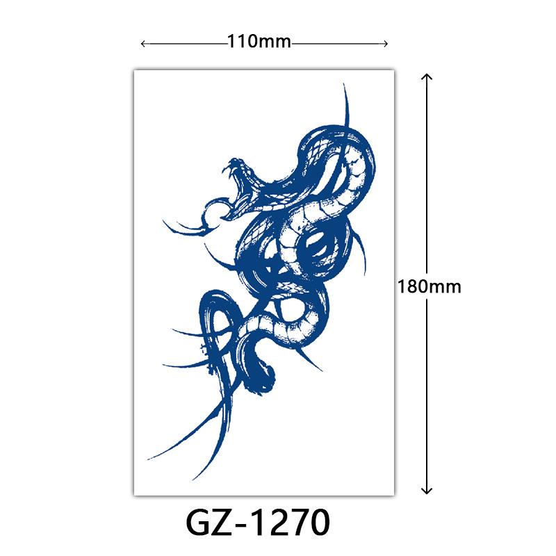 Herbal Tattoo Stickers, Juice Tattoo Stickers, Semi-Permanent English Letter Tattoo Stickers Tattoo