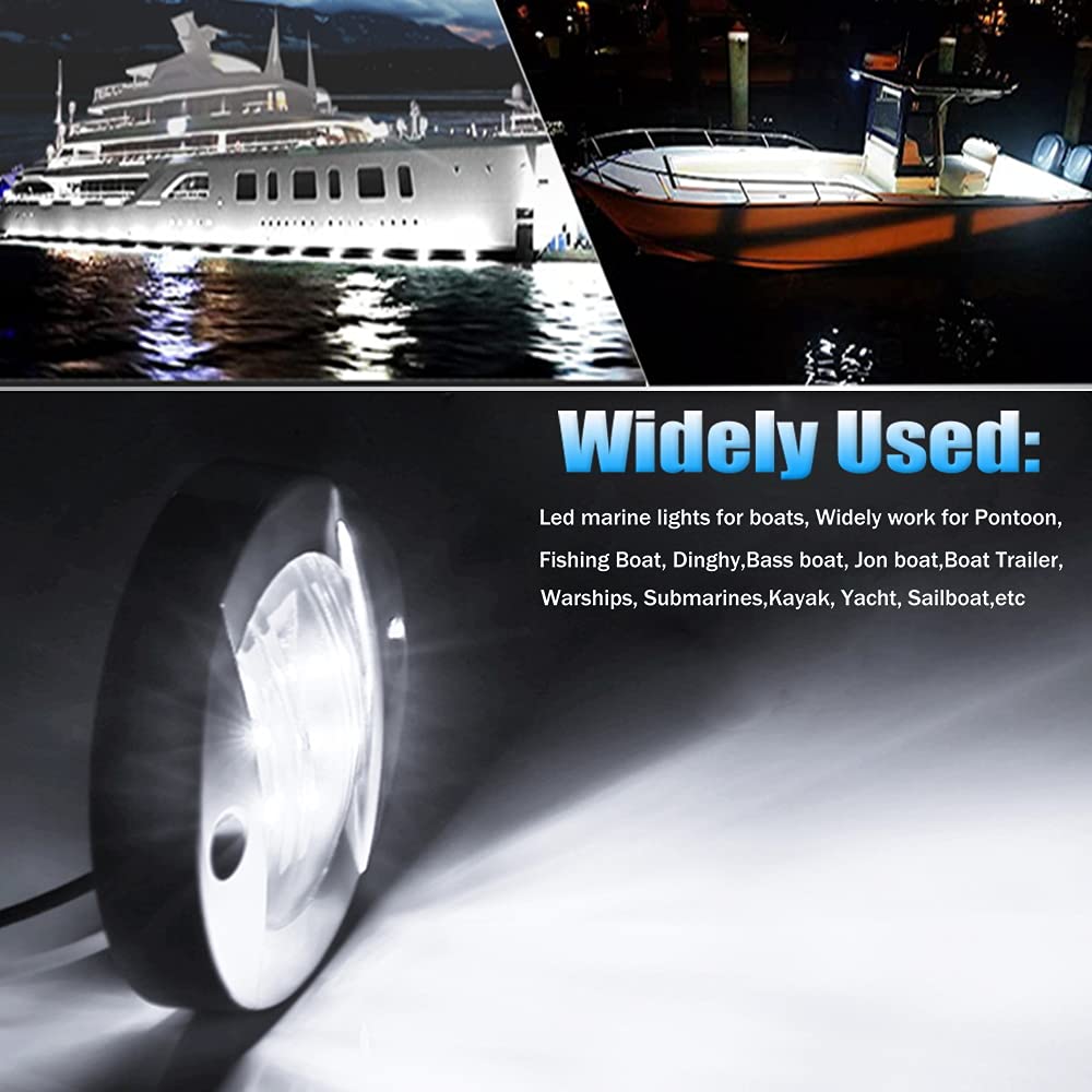 8/4PCS 12V Boat Marine Lights Navigation Waterproof Marker Lamp  For Truck RV Yacht Transom Anchor Stern 6LED Stern Light