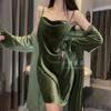 Golden Velvet Pajamas Women's 1011 New Autumn and Winter Pure Desire Suit Nightdress Sexy Suspender Lace Winter Winter