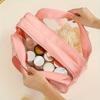 Double-Layer Waterproof Toiletry Bag - Transparent Dry & Wet Separation Cosmetic Organizer, Lightweight Travel Wash Bag for Women & Men