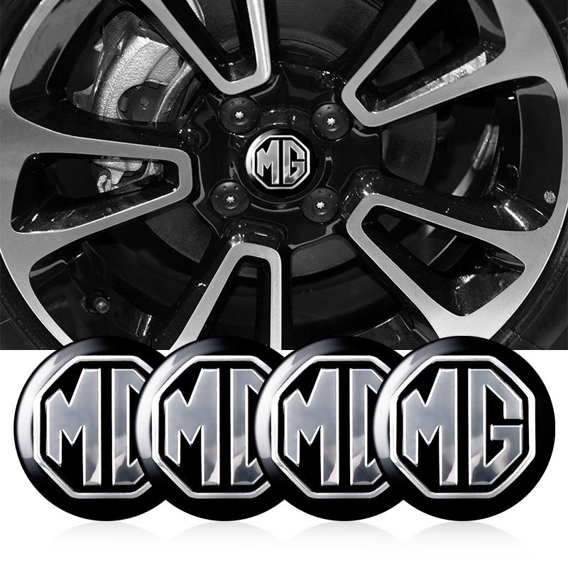 56/60MM 4Pcs Car Wheel Center Hub Cap Badge Accessories For Morris Garages MG ZS 7 6 Cyberster MG4 EV ES HS One GT GS MG3 ZX MG7