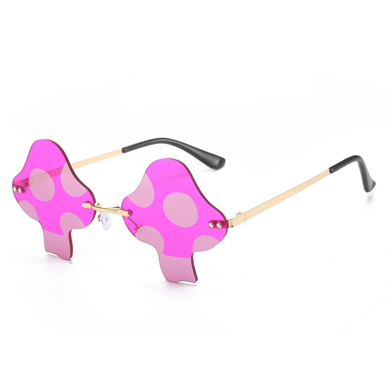 Cool Party Eyewear Mushroom Shape Sunglasses Women Fashion Travel Personality Halloween Sperical Glasses