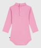 Petit Bateau Collared Long Sleeve Bodysuit A0E99 Pink 24 Months 86cm