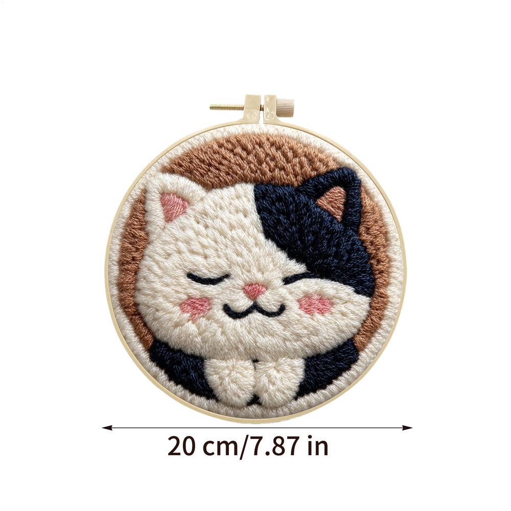 DIY Punch Needle Kits Embroidery beginner Rug Hooking Kit For Adults Beginners Handcraft Punch Needle Kits Cute Animals Decor