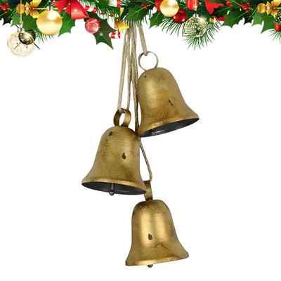 Weihnachtsglocken Ornamente Partydekorationen Rustikale Feiertagsdekoration Goldene Vintage Weihnachtsglocken Baumschmuck Für Außenfenster