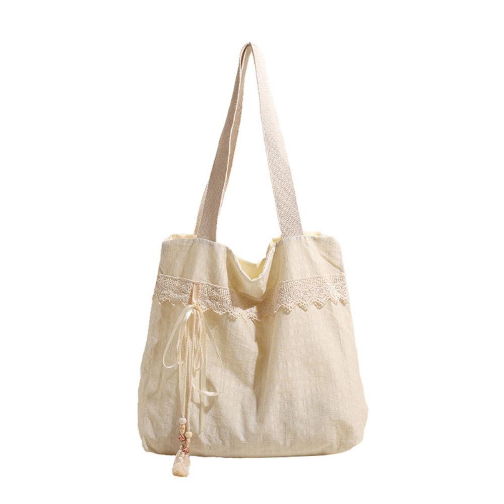 

Повседневная винтажная сумка через плечо, сумка-тоут для поездок на работу, простая повседневная тканевая сумка, для девушек бежевый